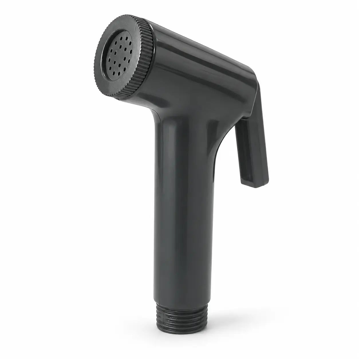 Black TerraRinse pet and gear spray head with trigger handle and threaded hose connection on a white background